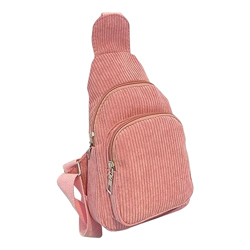 Kleine Umhängetasche für Herren, reine Farbe, Damentasche, einfache Samt-Canvas-Tasche, lässig, einzelne Schultertasche, kleine Schultertaschen für Damen, rose, Einheitsgröße von Generisch