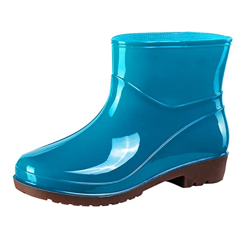 Kurze Regenstiefel für Damen, Stiefeletten, Outdoor-Wanderstiefel, Regenstiefel, zum Hineinschlüpfen, Gartenstiefel, rutschfest, wasserdicht, kurze Stiefeletten, Gummi, wasserdichte Schuhe, von Generisch