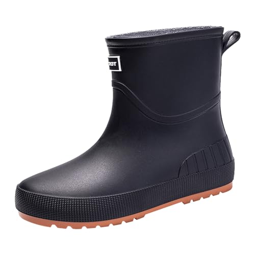 Kurze Regenstiefel für Damen wasserdichte Gartenschuhe, rutschfeste Chelsea-Regenstiefel aus Gummi für Frauen stilvolle Outdoor-Stiefeletten Kurze Regenstiefel für Damen wasserdichte Gartenschuhe, rutschfeste Chelsea-Regenstiefel aus Gummi für Frauen stilvolle Outdoor-Stiefeletten von Generisch