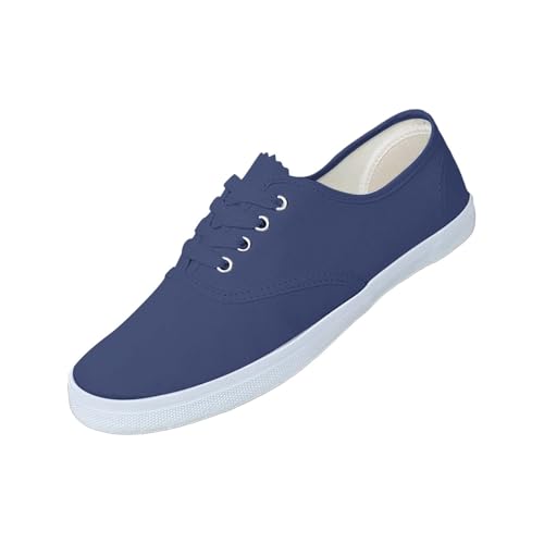 Lässige kleine weiße Schuhe für Damen und Herren, Paare, modisch, schlicht, Segeltuchschuh, Gummisohle, Werkstatt, Arbeitsschuhe, Morgenschuhe, Segeltuch für Herren, Freizeit, blau, 42.5 EU Lässige kleine weiße Schuhe für Damen und Herren, Paare, modisch, schlicht, Segeltuchschuh, Gummisohle, Werkstatt, Arbeitsschuhe, Morgenschuhe, Segeltuch für Herren, Freizeit, blau, 42.5 EU von Generisch