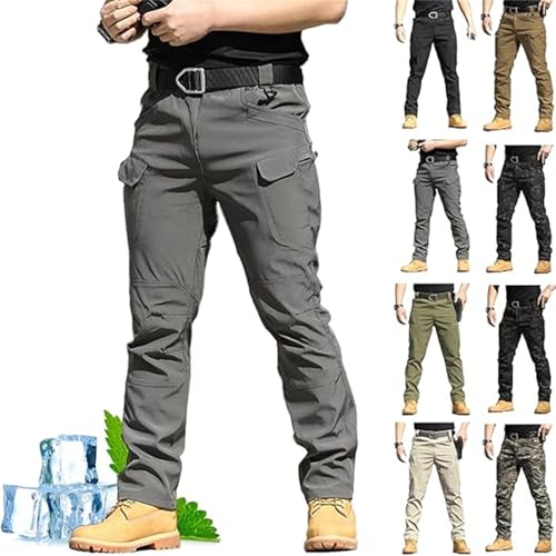 LeSpartan Taktische Hose, Lespartan-Motorradhose, Herren, leicht, schnelltrocknend, wasserabweisend, Ripstop-Cargohose, grau, 3XL LeSpartan Taktische Hose, Lespartan-Motorradhose, Herren, leicht, schnelltrocknend, wasserabweisend, Ripstop-Cargohose, grau, 3XL von Generisch