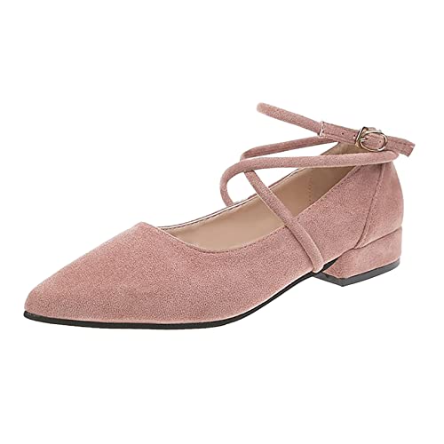 Leder Single Flach Mode Damen Für Frauen Schuhe Einzelschuhe Damen Sohle Schuhe Damenstiefel Dinge Geben Sie Ihrer Schwester, rose, 38.5 EU von Generisch