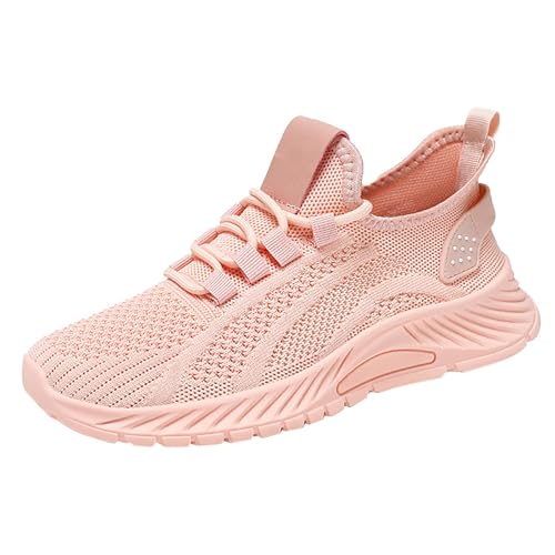 Leichte Turnschuhe Damen Atmungsaktiv - Fitnessschuhe Damen Gym Indoor Sneaker Outdoor Sommerschuhe Mesh Atmungsaktiv Arbeitsschuhe rutschfest Laufschuhe Bequeme Sportschuhe-Fußballschuhe von Generisch