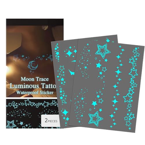 Leuchtende Temporäre Sticker | Wasserdichte Glitzer Aufkleber Für Make-up | Schweißresistenter Schmuck Für Gesicht Körper Bei Partys Auftritten Leuchtende Temporäre Sticker | Wasserdichte Glitzer Aufkleber Für Make-up | Schweißresistenter Schmuck Für Gesicht Körper Bei Partys Auftritten von Generisch