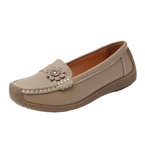 Loafer Damen Halbschuhe Mokassins Slipper Flach Bequeme Elegant Mary Jane Plateau Breite Füße Hohl Atmungsaktive Lässige Chunky Loafers Slip On mit dicker Sohle Keilabsatz Schlupfschuhe (Khaki, 40) Loafer Damen Halbschuhe Mokassins Slipper Flach Bequeme Elegant Mary Jane Plateau Breite Füße Hohl Atmungsaktive Lässige Chunky Loafers Slip On mit dicker Sohle Keilabsatz Schlupfschuhe (Khaki, 40) von Generisch