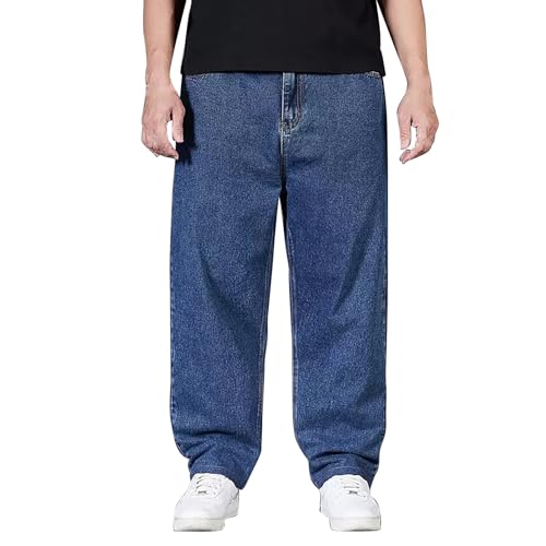 Lockere Jeans, Cargo-Hose, modisch, Größe leger, Herren, gerade, große Herrenhose, Chino-Hose, Stretch, dunkelblau, 8XL Lockere Jeans, Cargo-Hose, modisch, Größe leger, Herren, gerade, große Herrenhose, Chino-Hose, Stretch, dunkelblau, 8XL von Generisch