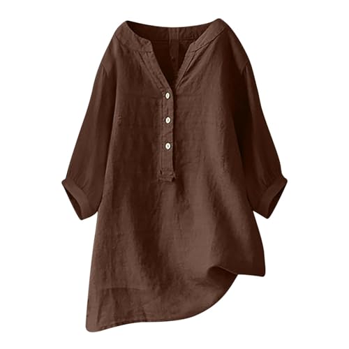 Longbluse Damen Sommer 2025 Button-Down Bluse Übergröße Musselin Bluse Damen Leinenbluse Atmungsaktive Tops Große Größen Asymmetrische Tunika Herbst Lose Lässige Langarmshirts Longbluse Damen Sommer 2025 Button-Down Bluse Übergröße Musselin Bluse Damen Leinenbluse Atmungsaktive Tops Große Größen Asymmetrische Tunika Herbst Lose Lässige Langarmshirts von Generisch