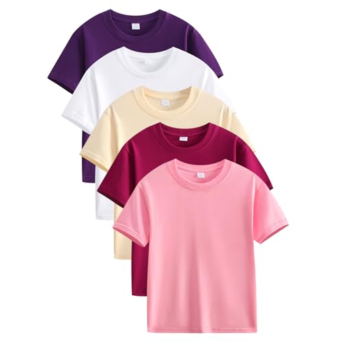 Mädchen T-Shirt Baumwolle Tops Einfarbig Bluse Casual Loose Kurzarm Shirt Klamotten Kinder Kleidung Sport Leichtgewicht Tshirt Jungen Sportshirt 5er-Pack Blitzangebote des Tages Mehrfarbig, 3 Jahre Mädchen T-Shirt Baumwolle Tops Einfarbig Bluse Casual Loose Kurzarm Shirt Klamotten Kinder Kleidung Sport Leichtgewicht Tshirt Jungen Sportshirt 5er-Pack Blitzangebote des Tages Mehrfarbig, 3 Jahre von Generisch