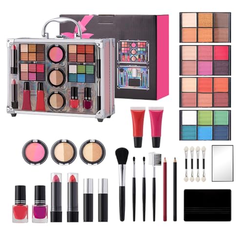 Make-up-Set für Anfänger, Make-up-Set für Frauen - Langlebiges Make-up-Set, mattes, wasserfestes Make-up-Set | Das komplette Set enthält Blush Mascara, Lidschatten-Palette und Lippenstift für Frauen Make-up-Set für Anfänger, Make-up-Set für Frauen - Langlebiges Make-up-Set, mattes, wasserfestes Make-up-Set | Das komplette Set enthält Blush Mascara, Lidschatten-Palette und Lippenstift für Frauen von Generisch