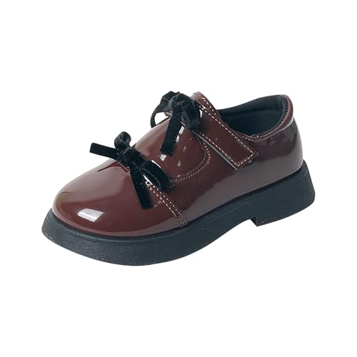 Mary Jane Schuhe für kleine Mädchen, Schulschuhe, geschlossene Zehen, weiche Gummisohle, Kleid, Sandalen, Kinder, niedliche Schleife, Sandalen für Ballett, Tanz, Party, Hochzeit, braun, 13 UK Mary Jane Schuhe für kleine Mädchen, Schulschuhe, geschlossene Zehen, weiche Gummisohle, Kleid, Sandalen, Kinder, niedliche Schleife, Sandalen für Ballett, Tanz, Party, Hochzeit, braun, 13 UK von Generisch