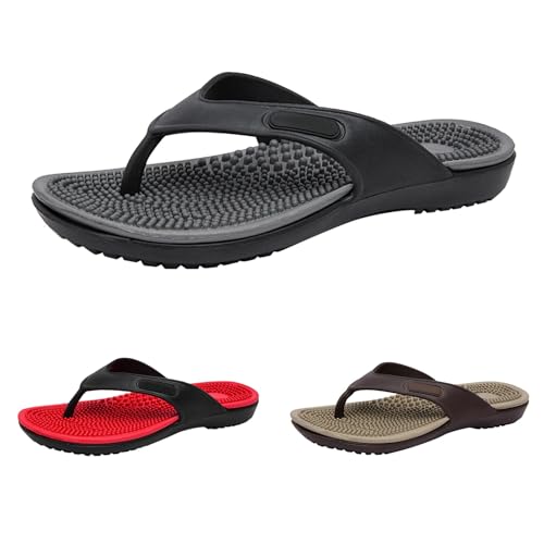 Massage-Flip-Flops für Herren und Herren, orthopädische Flip-Flops, Fußgewölbeunterstützung, Walking-Hausschuhe, entspannter Fuß, für Plantarfasziitis, bequeme Reflexzonenmassage, Hausschuhe, Surfen Massage-Flip-Flops für Herren und Herren, orthopädische Flip-Flops, Fußgewölbeunterstützung, Walking-Hausschuhe, entspannter Fuß, für Plantarfasziitis, bequeme Reflexzonenmassage, Hausschuhe, Surfen von Generisch