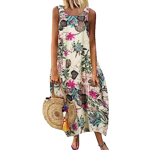 Maxikleid Damen Sommer Ärmellos Blumen Ballonkleid Damen Sommer Lang Elegant Sommerkleider Damen Leicht Und Luftig Kleid Frauen U Ausschnitt Sommerkleid Locker Lässig StrandKleid Blumenkleid Maxikleid Damen Sommer Ärmellos Blumen Ballonkleid Damen Sommer Lang Elegant Sommerkleider Damen Leicht Und Luftig Kleid Frauen U Ausschnitt Sommerkleid Locker Lässig StrandKleid Blumenkleid von Generisch