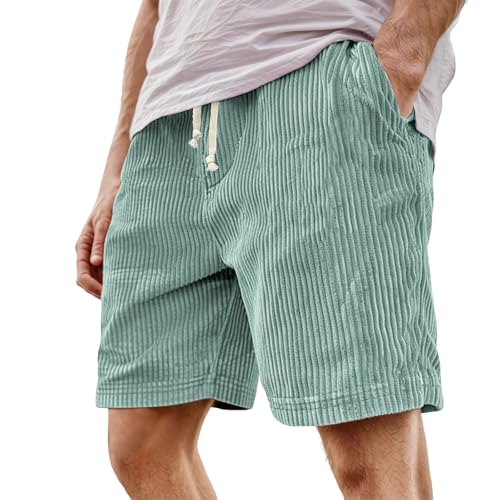 damen Kurze Hosen Herren Cord Shorts Cordhose Sommerhose Hose Jorts Short Arbeitshose Jogginghose Sport Leicht Sommer Cargo Stretch Outdoor Baggy Männer Casual, Hellgrün, XL damen Kurze Hosen Herren Cord Shorts Cordhose Sommerhose Hose Jorts Short Arbeitshose Jogginghose Sport Leicht Sommer Cargo Stretch Outdoor Baggy Männer Casual, Hellgrün, XL von Generisch