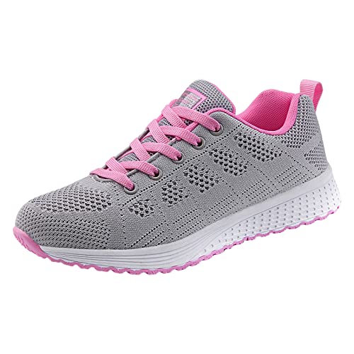 Modische Damen-Plateau-Sneaker, leicht, atmungsaktiv, niedriges Oberteil, Schnürschuhe, Outdoor, rutschfest, Tennis, Laufschuhe, für Damen, grau, 36.5 EU Modische Damen-Plateau-Sneaker, leicht, atmungsaktiv, niedriges Oberteil, Schnürschuhe, Outdoor, rutschfest, Tennis, Laufschuhe, für Damen, grau, 36.5 EU von Generisch