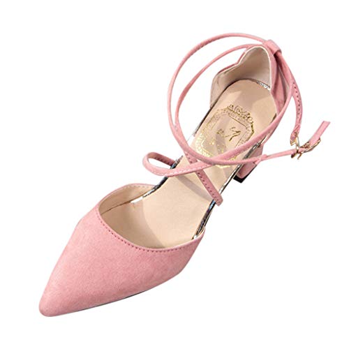 Modische Damen-Sandalen, spitzer Zehenbereich, quadratischer Absatz, Hochzeitsschuhe, High Heels, Wandersandalen, Fußgewölbeunterstützung, rose, 37 EU Modische Damen-Sandalen, spitzer Zehenbereich, quadratischer Absatz, Hochzeitsschuhe, High Heels, Wandersandalen, Fußgewölbeunterstützung, rose, 37 EU von Generisch