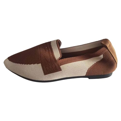 Modische Damen-Sneaker, gestreift, Netzstoff, bequem, Freizeitschuhe, Slipper, Mokassins, Herren, khaki, 39.5 EU von Generisch