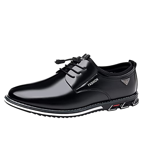 Modische Herren-Schuhe, atmungsaktiv, bequem, für Business, Arbeit, Freizeit, einfarbig, Lederschuhe, Oxford, weiche Sohle, formelle Schuhe, Schwarz , 43.5 EU Modische Herren-Schuhe, atmungsaktiv, bequem, für Business, Arbeit, Freizeit, einfarbig, Lederschuhe, Oxford, weiche Sohle, formelle Schuhe, Schwarz , 43.5 EU von Generisch