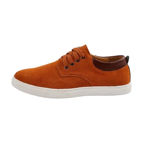 Modische Herren-Sneaker, Outdoor-Schuhe, rutschfest, lässig, Leder-Sneaker, lässige Lederschuhe, weite Passform, gelb, 38 2/3 EU Modische Herren-Sneaker, Outdoor-Schuhe, rutschfest, lässig, Leder-Sneaker, lässige Lederschuhe, weite Passform, gelb, 38 2/3 EU von Generisch