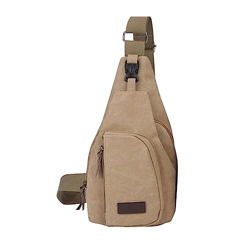 Modische Hüfttasche für Damen, aus Segeltuch, lässig, leicht, Crossbody-Rucksack für Reisen, Wandern, Radfahren, Hydratation, Hüfttasche, khaki, Einheitsgröße von Generisch