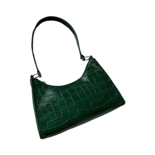 Modische einfarbige PU-Unterarmtasche, kompakte Reißverschluss-Handtasche, Damen-Umhängetasche, niedliche Schultertasche, grün, Einheitsgröße Modische einfarbige PU-Unterarmtasche, kompakte Reißverschluss-Handtasche, Damen-Umhängetasche, niedliche Schultertasche, grün, Einheitsgröße von Generisch