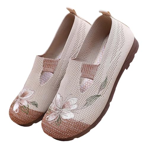 Mokassins Damen Bequem Slip On Sneakers Leichte Atmungsaktiv Freizeitschuhe zarter Blumenstickerei Ballerina Slip On Strick Kleid Flache Schuhe Pumps Bequem Ballerinas Weich rutschfest Mokassins Damen Bequem Slip On Sneakers Leichte Atmungsaktiv Freizeitschuhe zarter Blumenstickerei Ballerina Slip On Strick Kleid Flache Schuhe Pumps Bequem Ballerinas Weich rutschfest von Generisch