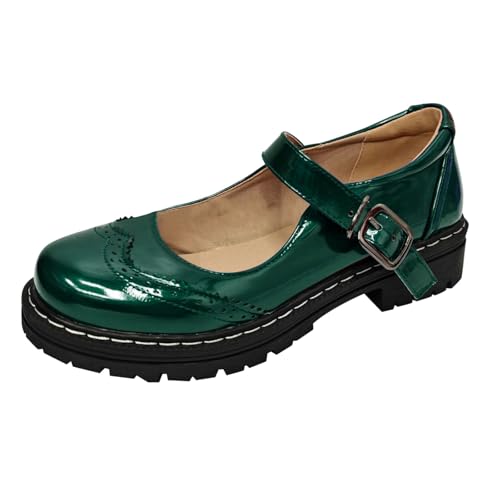 Mokassins Damen Leder Mit Absatz - Mary Jane Schuhe Damen Plateau Gothic Damenschuhe Elegant Und Bequem Pumps Runde Zehen Kleid Schuhe Schnalle Riemchensandalen Prinzessin Sandaletten Mokassins Damen Leder Mit Absatz - Mary Jane Schuhe Damen Plateau Gothic Damenschuhe Elegant Und Bequem Pumps Runde Zehen Kleid Schuhe Schnalle Riemchensandalen Prinzessin Sandaletten von Generisch