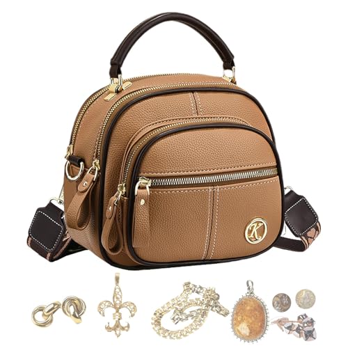 Multifunktionale Leder-Umhängetasche, schlichte Leder-Umhängetasche-Modische Sling-Reisetasche - Moderne Umhängetasche für Mädchen, Hobo-Tasche mit großem Fassungsvermögen und verstellbarem Riemen f Multifunktionale Leder-Umhängetasche, schlichte Leder-Umhängetasche-Modische Sling-Reisetasche - Moderne Umhängetasche für Mädchen, Hobo-Tasche mit großem Fassungsvermögen und verstellbarem Riemen f von Generisch