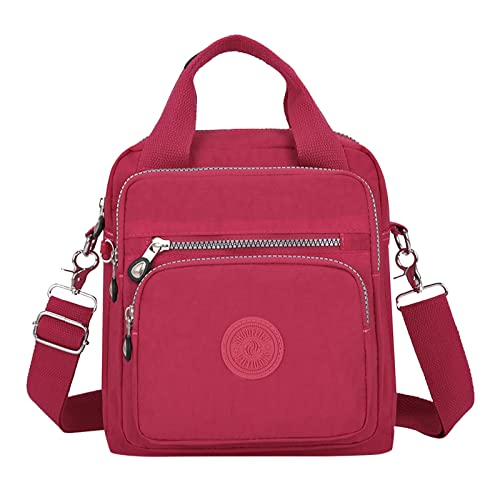 Multifunktionale lässige Crossbody-Tasche für Damen, lässig, Umhängetasche, verstellbarer Schultergurt, Lunchtasche mit Schultergurt, hot pink, Einheitsgröße Multifunktionale lässige Crossbody-Tasche für Damen, lässig, Umhängetasche, verstellbarer Schultergurt, Lunchtasche mit Schultergurt, hot pink, Einheitsgröße von Generisch