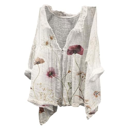 Musselin Tunika Damen, Primeday 2025 Angebote, Leinenbluse Leinen Shirt Leinenhemd Langarm Tshirt V Ausschnitt Bluse Tunika Große Größen Oberteile Sommeroberteile Sommerblusen Leicht Musselin Tunika Damen, Primeday 2025 Angebote, Leinenbluse Leinen Shirt Leinenhemd Langarm Tshirt V Ausschnitt Bluse Tunika Große Größen Oberteile Sommeroberteile Sommerblusen Leicht von Generisch