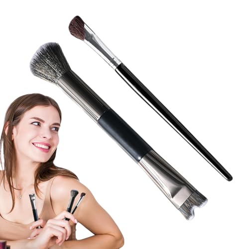 Nasenkonturbürste, Nasenkonturierpinsel, doppeltes Make-up-Werkzeug, 16 cm/6,3 Zoll, hochwertige Materialien, breite Reichweite für das Mischen von Lidschatten-Schmutz-Skulpturen Nasenkonturbürste, Nasenkonturierpinsel, doppeltes Make-up-Werkzeug, 16 cm/6,3 Zoll, hochwertige Materialien, breite Reichweite für das Mischen von Lidschatten-Schmutz-Skulpturen von Generisch