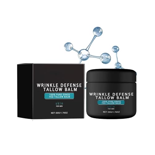 Natürliche Tallow-Gesichtscreme für Männer, feuchtigkeitsspendende Hautpflege, Anti-Falten-Nachtserum für alle Hauttypen, 50 g Natürliche Tallow-Gesichtscreme für Männer, feuchtigkeitsspendende Hautpflege, Anti-Falten-Nachtserum für alle Hauttypen, 50 g von Generisch