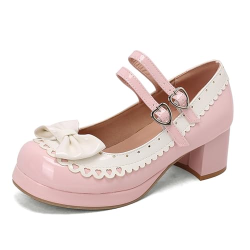 Oktoberfest Dirndl Schuhe Damen Elegant Mary Jane Pumps Lässiger Patchwork Schleife High Heels Bequeme Lolita High Heels Rockabilly Lack Schuhe Brautschuhe Für Tanzen Hochzeit, 34-42EU Oktoberfest Dirndl Schuhe Damen Elegant Mary Jane Pumps Lässiger Patchwork Schleife High Heels Bequeme Lolita High Heels Rockabilly Lack Schuhe Brautschuhe Für Tanzen Hochzeit, 34-42EU von Generisch