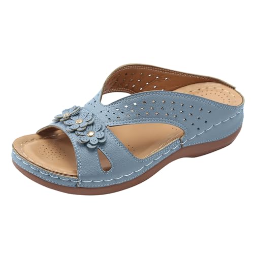 Orthopädische Hausschuhe Damen - Schlappen Damen Plateau Schwarz Sommer Pantoletten Orthopädische Schuhe Weiche rutschfest Frauen Latschen Modische Sandalen für Drinnen und Draußen Orthopädische Hausschuhe Damen - Schlappen Damen Plateau Schwarz Sommer Pantoletten Orthopädische Schuhe Weiche rutschfest Frauen Latschen Modische Sandalen für Drinnen und Draußen von Generisch