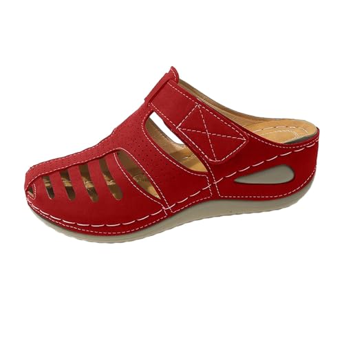 Orthopädische Sandalen Damen, Hausschuhe Damen Leder Vorne Geschlossen Slides Liebespaar Pantoffeln Holh Atmungsaktiv Pantoletten Plateau Sandals Weiches Fußbett Keilsandalen Strandschuhe Orthopädische Sandalen Damen, Hausschuhe Damen Leder Vorne Geschlossen Slides Liebespaar Pantoffeln Holh Atmungsaktiv Pantoletten Plateau Sandals Weiches Fußbett Keilsandalen Strandschuhe von Generisch