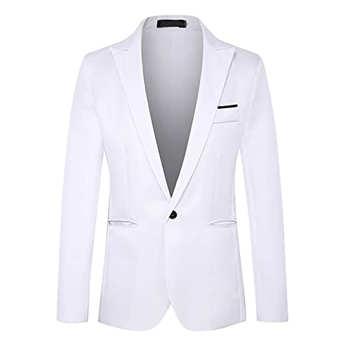 Outlet, Sakko Herren Leicht Sommer Blazer Anzug Jackett Freizeit Modern Herrensakko Anzugjacken Business Große Größen Sportsakko, Weiße, L Outlet, Sakko Herren Leicht Sommer Blazer Anzug Jackett Freizeit Modern Herrensakko Anzugjacken Business Große Größen Sportsakko, Weiße, L von Generisch