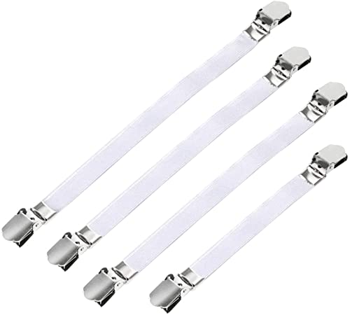 Packung mit 4 weißen Bügelbrett-Befestigungen Mittelgroßer/großer Riemen – Elastische Clips, um den Bezug flach auf dem Brett zu halten – Elastische Eckgreifer-Halter für Bettlaken-Clips Packung mit 4 weißen Bügelbrett-Befestigungen Mittelgroßer/großer Riemen – Elastische Clips, um den Bezug flach auf dem Brett zu halten – Elastische Eckgreifer-Halter für Bettlaken-Clips von Generisch
