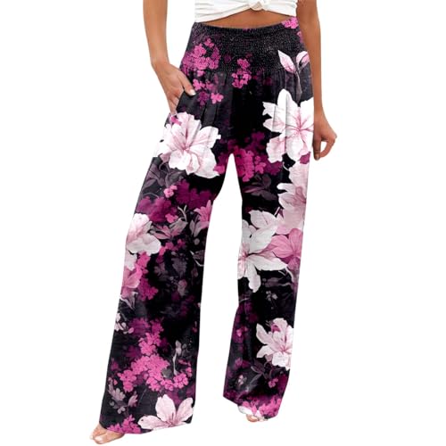 Palazzo Hose Damen Sommer, Leinenhose Damen Sommer Boho Haremshose High Waist Sommerhosen Weites Bein Stoffhose Sommerhose Hose Palazzo Pants Freizeithose Leicht Und Luftig Lockere, Heiße, Xxl Palazzo Hose Damen Sommer, Leinenhose Damen Sommer Boho Haremshose High Waist Sommerhosen Weites Bein Stoffhose Sommerhose Hose Palazzo Pants Freizeithose Leicht Und Luftig Lockere, Heiße, Xxl von Generisch