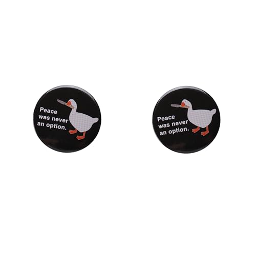 Peace was never an option 2er Button Set - Pins Anstecknadeln Broschen für Erwachsene Jugendliche - Gans mit Messer Applikation #Männergeschenk #Frauengeschenk von Generisch
