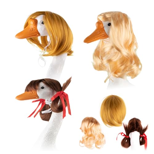 Perücken für Gänse, 3 Stück lustige Frühlingskleidung für -Gänse, Dekoration Statue für Frühling Rasen Patio Hochzeit Garten Thanksgiving Weihnachten Feiertage Perücken für Gänse, 3 Stück lustige Frühlingskleidung für -Gänse, Dekoration Statue für Frühling Rasen Patio Hochzeit Garten Thanksgiving Weihnachten Feiertage von Generisch
