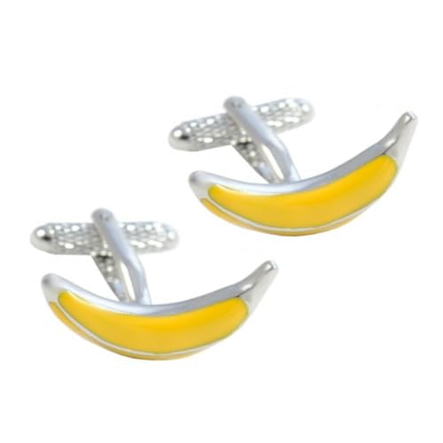 Piktogramm Obstform Banane Manschettenknöpfe Yan wird Spaß Herren und Damen Casual Sleeve Stud Cuff Zubehör - A, Einheitsgröße, Metall, Kein Edelstein Piktogramm Obstform Banane Manschettenknöpfe Yan wird Spaß Herren und Damen Casual Sleeve Stud Cuff Zubehör - A, Einheitsgröße, Metall, Kein Edelstein von Generisch