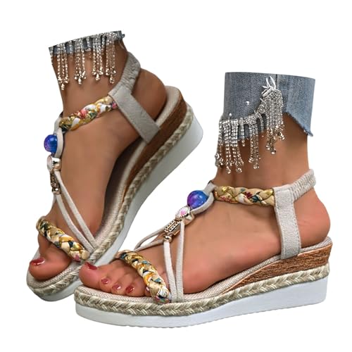 Plateau Sandalen Damen Keilsandalen Sommer Espadrilles Sandaletten Frauen Schuhe Keilabsatz Absatz Wedges Geschlossene Espandrillos Schwarz Beige Braun Plateau Sandalen Damen Keilsandalen Sommer Espadrilles Sandaletten Frauen Schuhe Keilabsatz Absatz Wedges Geschlossene Espandrillos Schwarz Beige Braun von Generisch