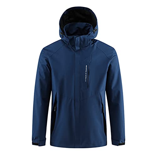 Regenjacke Herren Leicht: Sommer Outdoor Große Größen Übergangsjacke Sommerjacke Lang Sportlich Atmungsaktiv Elegant Windjacke Windbreaker Baumwolle Wasserdicht 4Xl Faltbar Sommer Jacken Regenjacke von Generisch