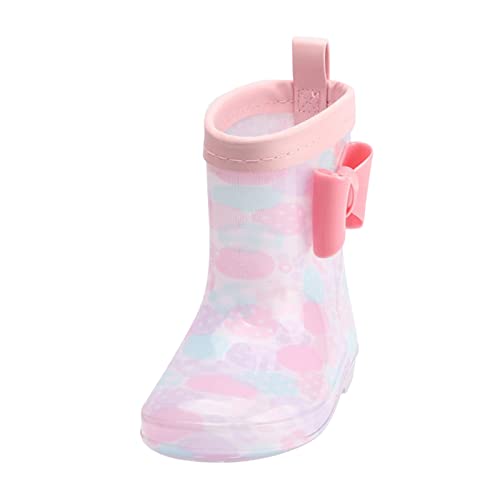 Regenstiefel Kinder Gummistiefel Halbschaft Rain Boot Rutschfeste Regenschuhe Niedlich Cartoon Boots Regen Stiefel Wasserdichte Kinderschuhe Kids Bootschuhe Stiefeletten 2-7 Jahre Kinderstiefel von Generisch