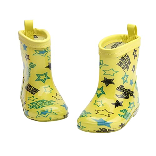 Regenstiefel Kinder Gummistiefel Halbschaft Rain Boot Rutschfeste Regenschuhe Niedlich Cartoon Boots Regen Stiefel Wasserdichte Kinderschuhe Kids Bootschuhe Stiefeletten 2-7 Jahre Kinderstiefel von Generisch