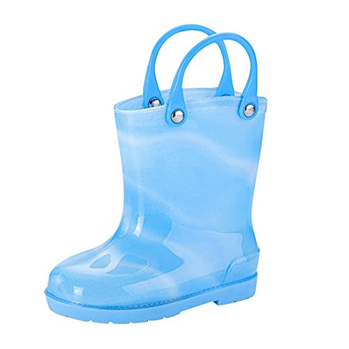 Regenstiefel Kinder Gummistiefel Rutschfeste Regenschuhe Halbschaft Rain Boots Handle It Regen Stiefel Wasserdichte Kinderschuhe Regenbogen Kinderstiefel Frühling Stiefeletten Bootschuhe 3-10 Jahre von Generisch