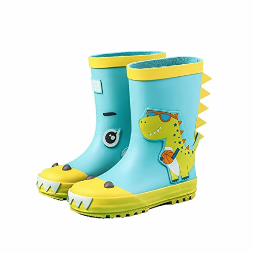 Regenstiefel Kinder - Halbschaft Gummistiefel Rutschfeste Regenschuhe Rain Boots Niedlich Cartoon Regen Stiefel Wasserdichte Kinderschuhe Bootschuhe Unisex Kids Stiefeletten 2-7 Jahre Kinderstiefel von Generisch