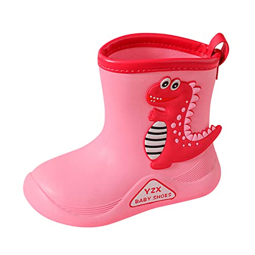 Regenstiefel Kinder Regenschuhe Rutschfeste Gummistiefel Rain Boots Wasserdichte Kinderschuhe Niedlich Cartoon Regen Stiefel Halbschaft Kinderstiefel Leichte Kids Bootschuhe Stiefeletten 3-9 Jahre von Generisch