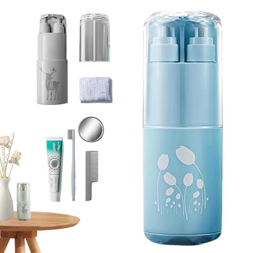 Reise-Toilettenartikel-Set, tragbares Reise-Toilettenartikel-Becher-Set - 8-in-1 tragbares Toilettenartikelbecher-Set | Doppelt beschichtete Design-Reise-Must-Haves für Schule, Camping, Reisen, Badezi Reise-Toilettenartikel-Set, tragbares Reise-Toilettenartikel-Becher-Set - 8-in-1 tragbares Toilettenartikelbecher-Set | Doppelt beschichtete Design-Reise-Must-Haves für Schule, Camping, Reisen, Badezi von Generisch