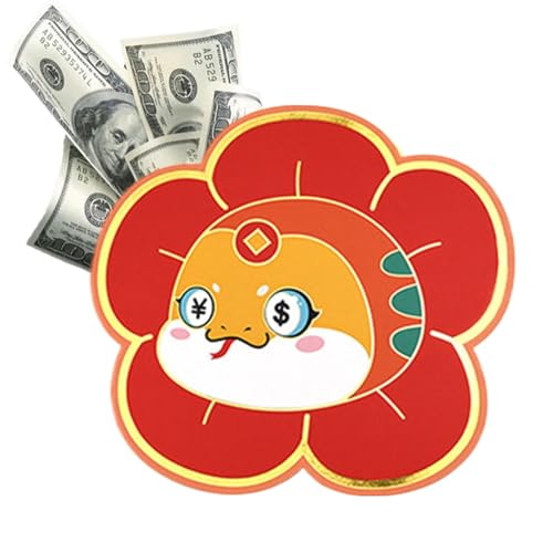 Rote Tasche, chinesische rote Umschläge | Geldbeutel mit Cartoon-Schlangenmuster | Kreative Neujahrs-Geldtasche, Glücksgeldumschläge mit Mehreren Kartenfächern für die Überbringung von Segen Rote Tasche, chinesische rote Umschläge | Geldbeutel mit Cartoon-Schlangenmuster | Kreative Neujahrs-Geldtasche, Glücksgeldumschläge mit Mehreren Kartenfächern für die Überbringung von Segen von Generisch