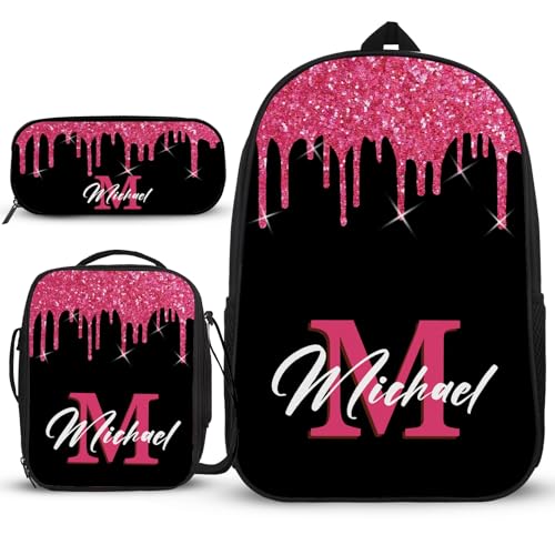 Rucksack-Set, Laptop-Rucksack, spezielles Schultaschen-Rucksack-Set für Mädchen, 3-teilig, mit Federmäppchen, Crossbody-Tasche, Geschenke für 10-Jährige, Elegantes Muster, Rucksack, Rucksäcke von Generisch